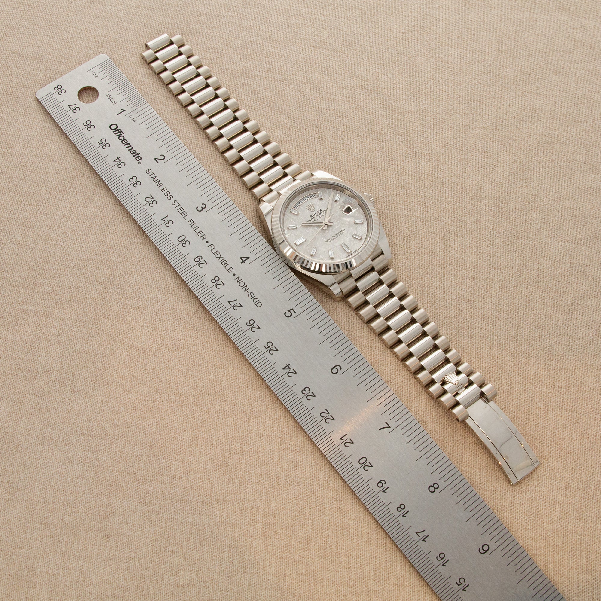 Rolex - Rolex Day-Date White Gold Ref. 228239 with Meteorite Dial - The Keystone Watches