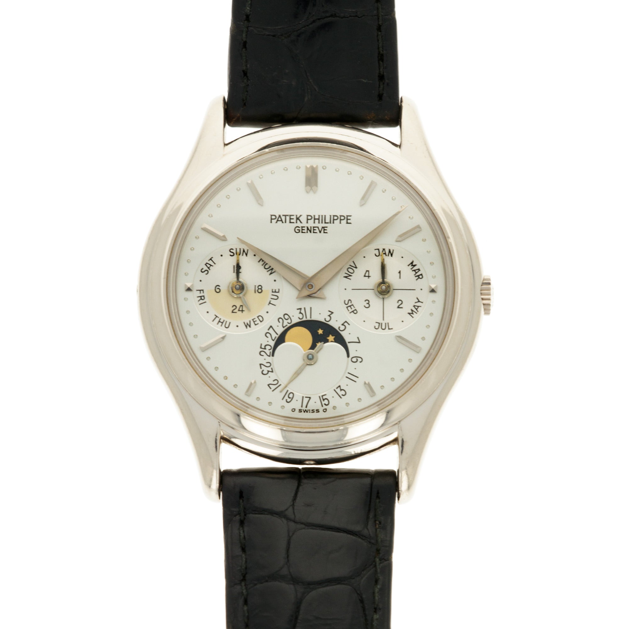 Patek Philippe - Patek Philippe White Gold Perpetual Calendar Watch Ref. 3940 - The Keystone Watches