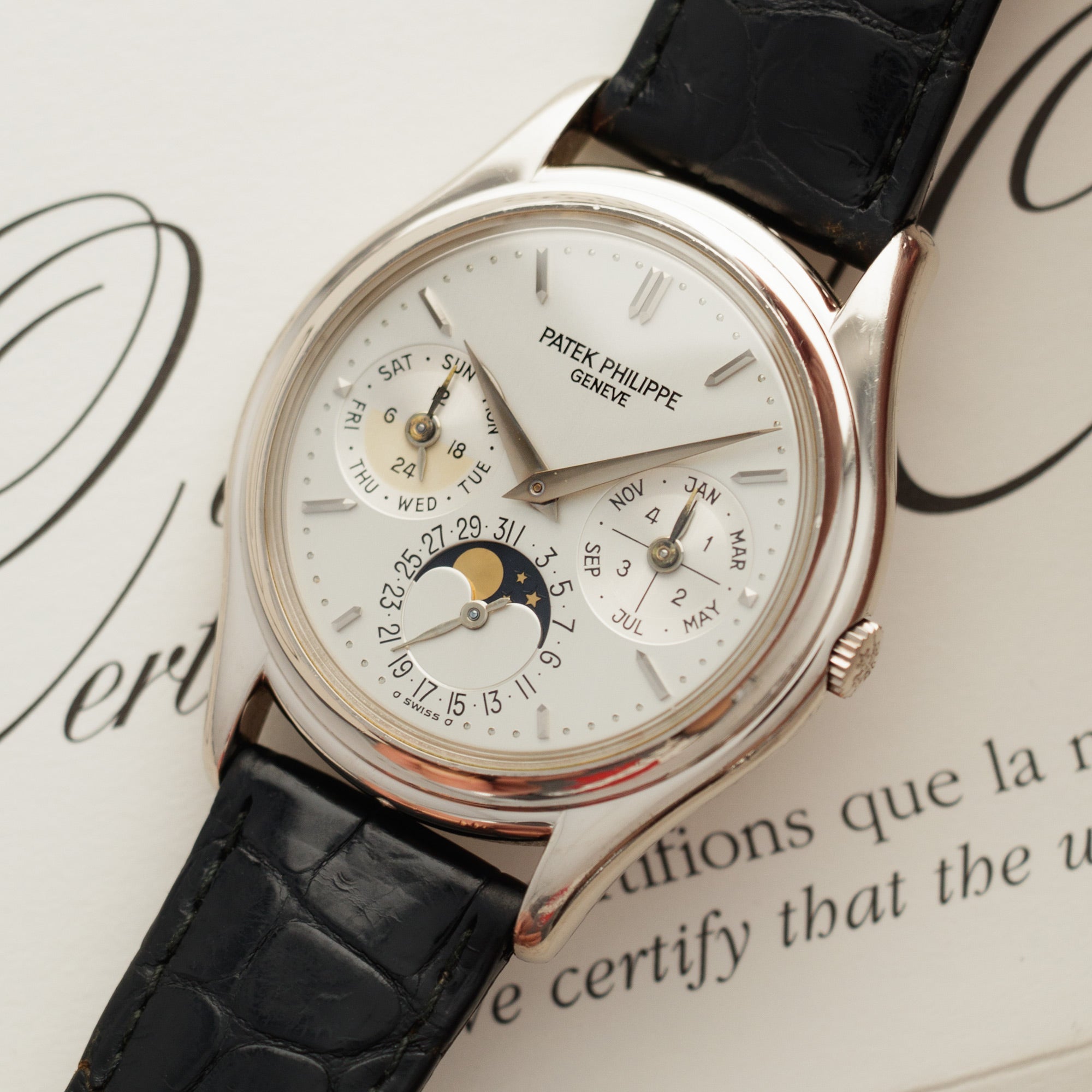 Patek Philippe - Patek Philippe White Gold Perpetual Calendar Watch Ref. 3940 - The Keystone Watches