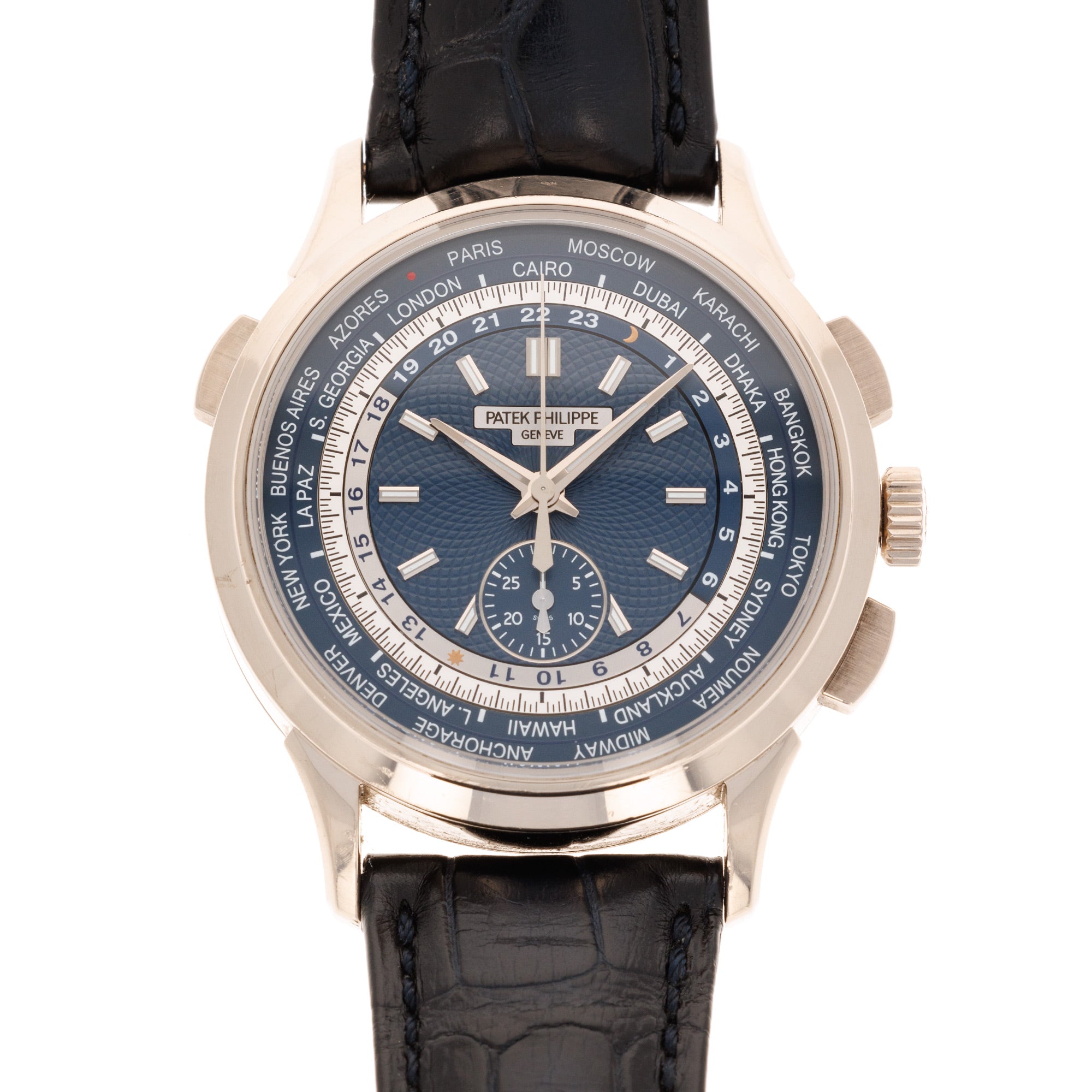 Patek Philippe - Patek Philippe White Gold World Time Chronograph Ref. 5930G - The Keystone Watches