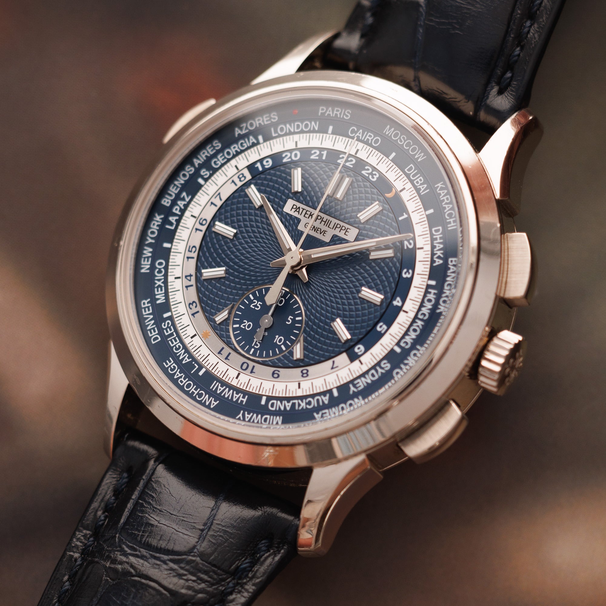 Patek Philippe - Patek Philippe White Gold World Time Chronograph Ref. 5930G - The Keystone Watches
