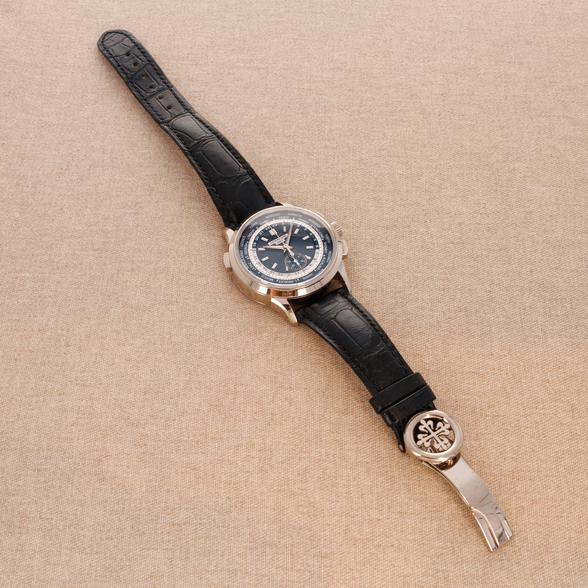 Patek Philippe - Patek Philippe White Gold World Time Chronograph Ref. 5930G - The Keystone Watches