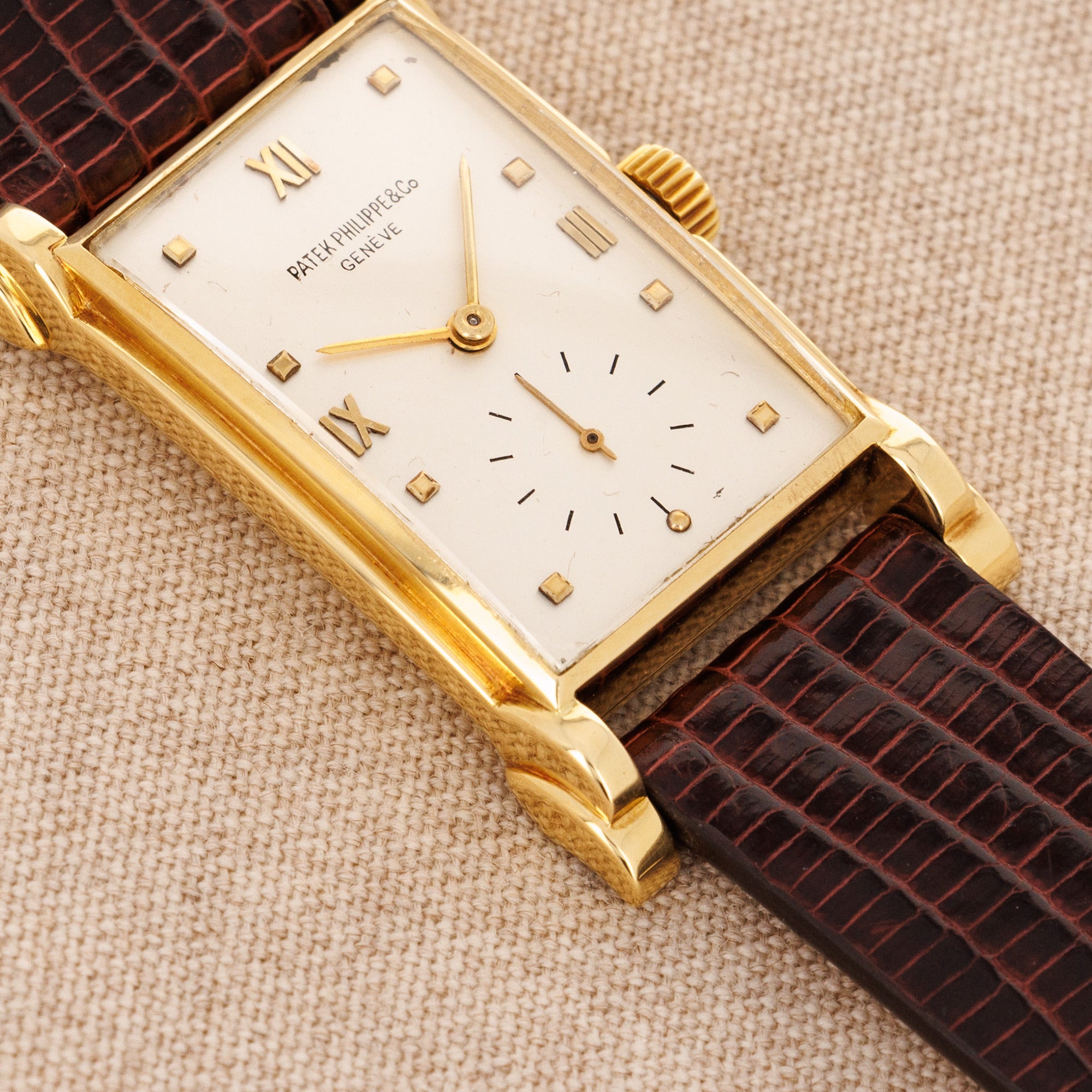 Patek philippe rectangular on sale watch