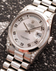 Rolex - Rolex Platinum Day-Date Ref. 18296 with Factory Diamond Dial and Lugs - The Keystone Watches