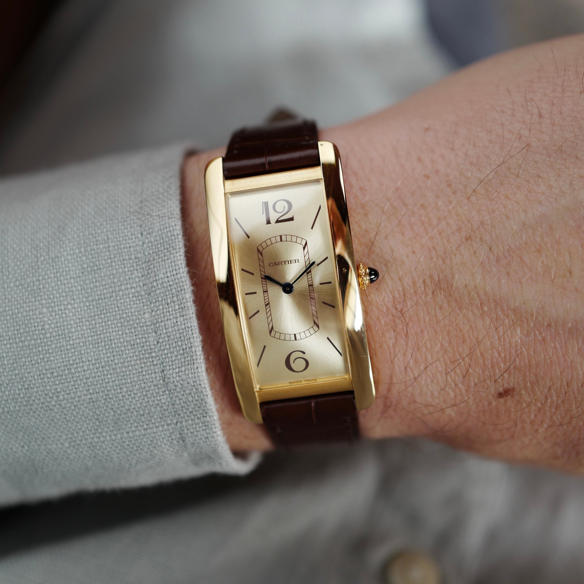 Cartier - Cartier Yellow Gold Tank Cintree Watch Ref. 4123 (NEW ARRIVAL) - The Keystone Watches