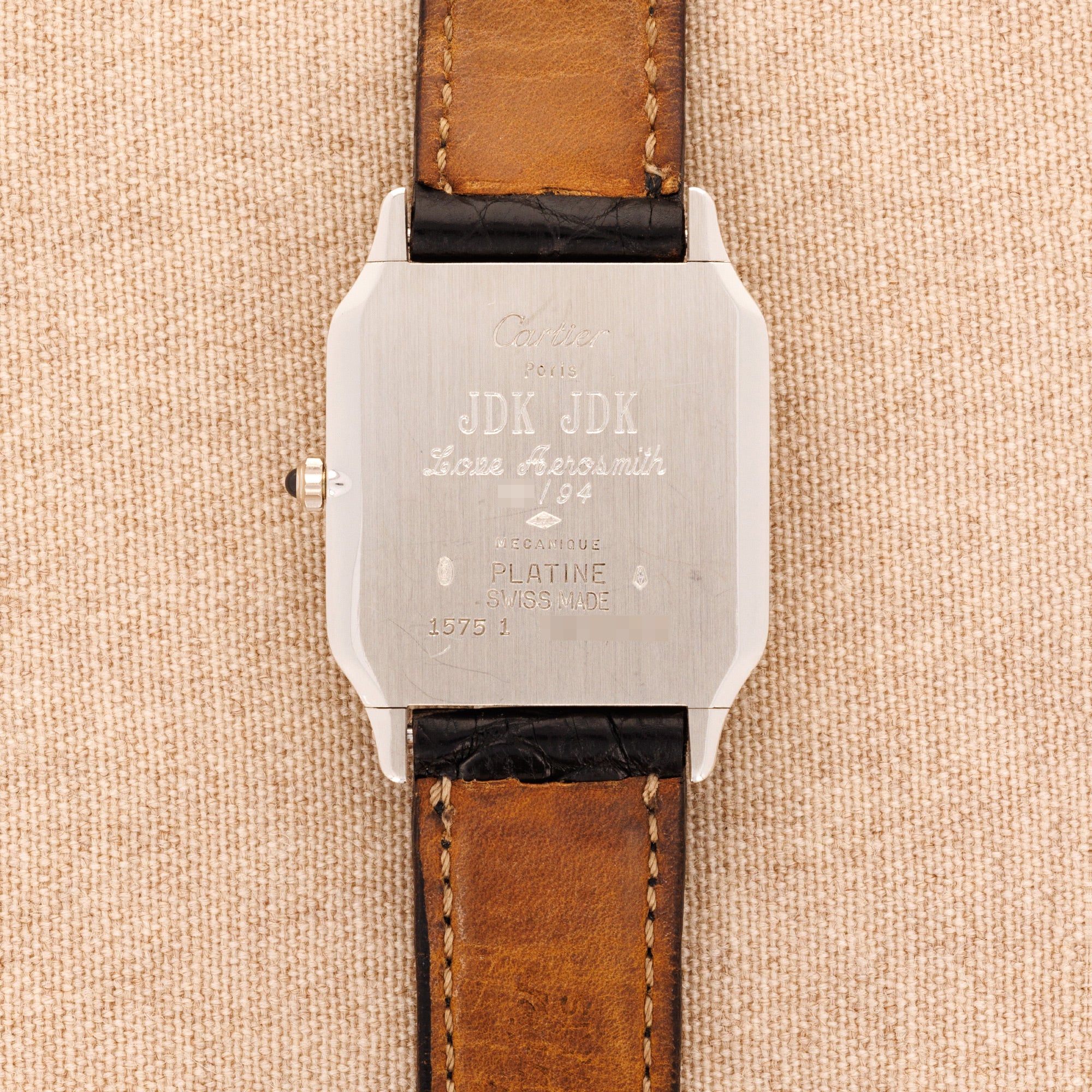 Cartier - Cartier Platinum Santos Mecanique Watch Ref. 1575 - The Keystone Watches