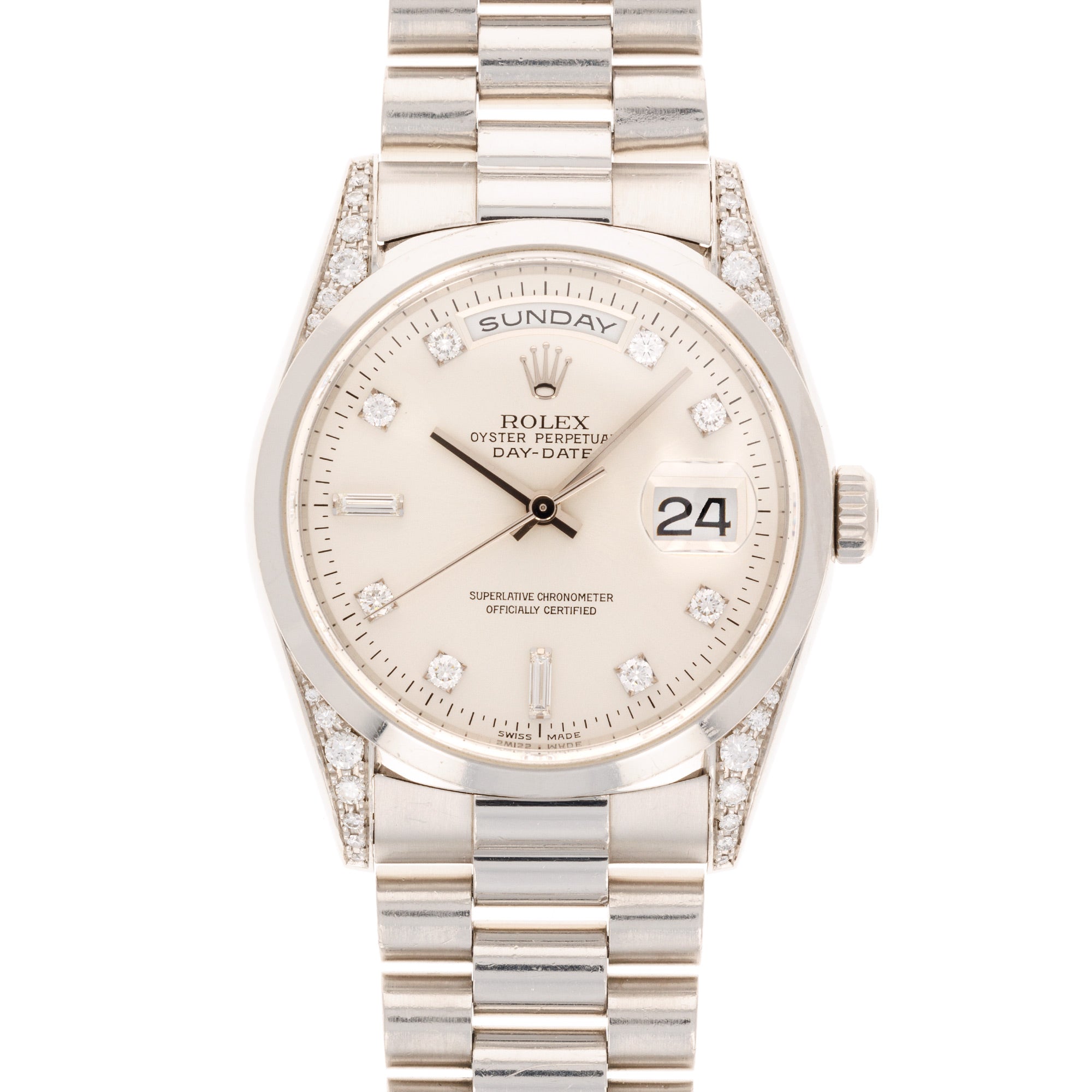 Rolex - Rolex Platinum and Diamond Day-Date Ref. 18296 - The Keystone Watches