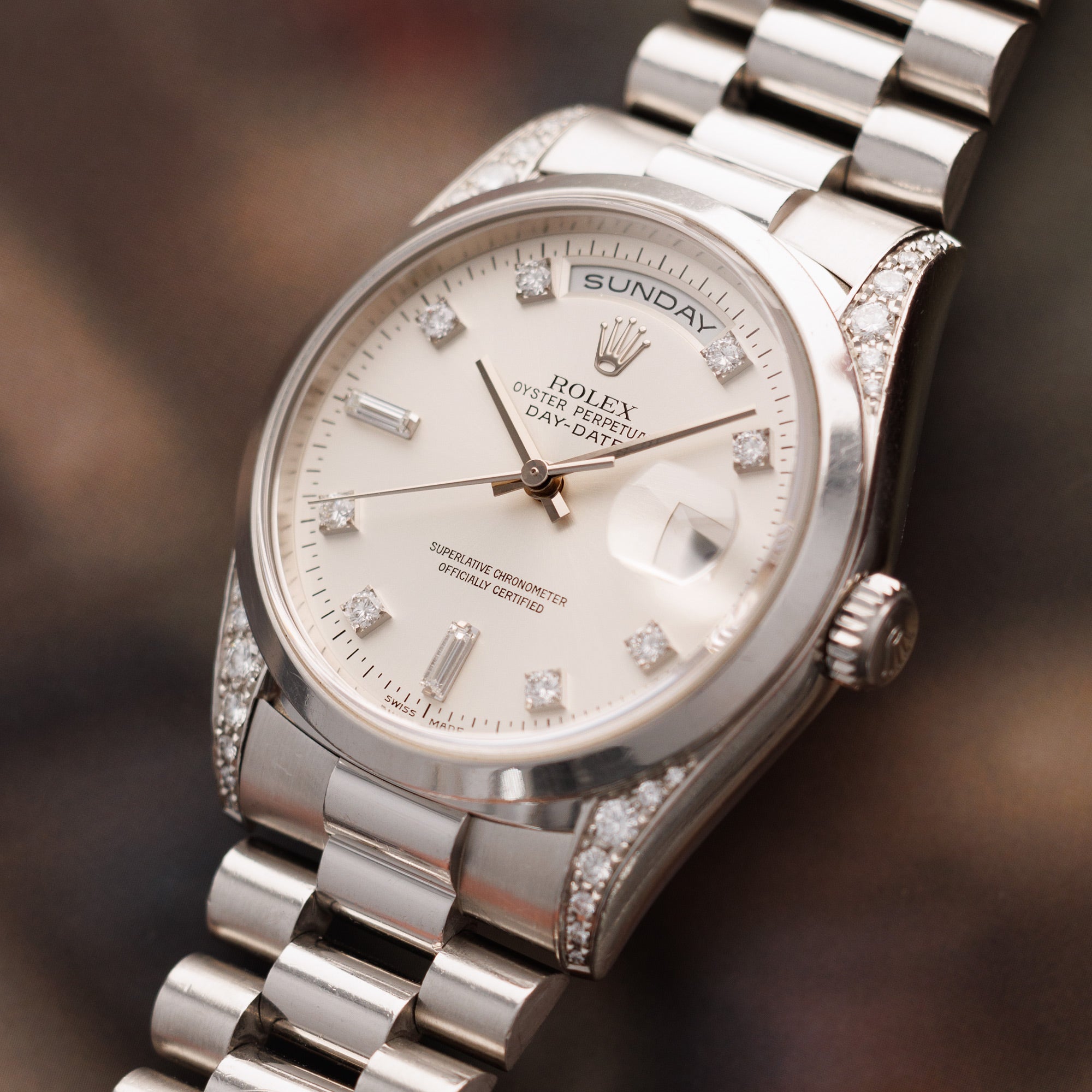 Rolex - Rolex Platinum and Diamond Day-Date Ref. 18296 - The Keystone Watches