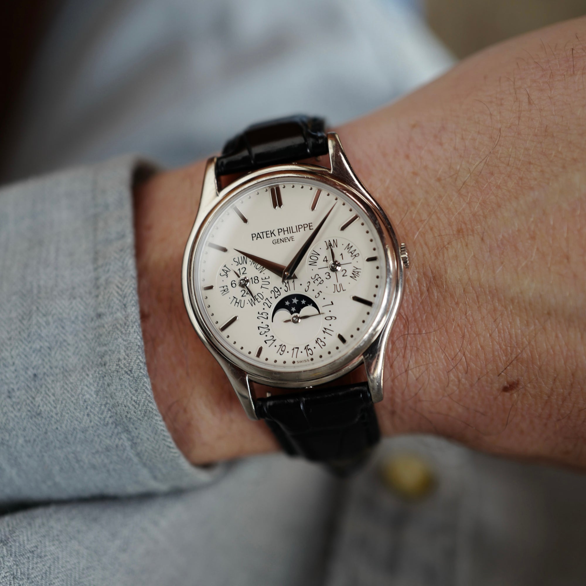 Patek Philippe - Patek Philippe White Gold Perpetual Calendar Watch Ref. 5140 (NEW ARRIVAL) - The Keystone Watches