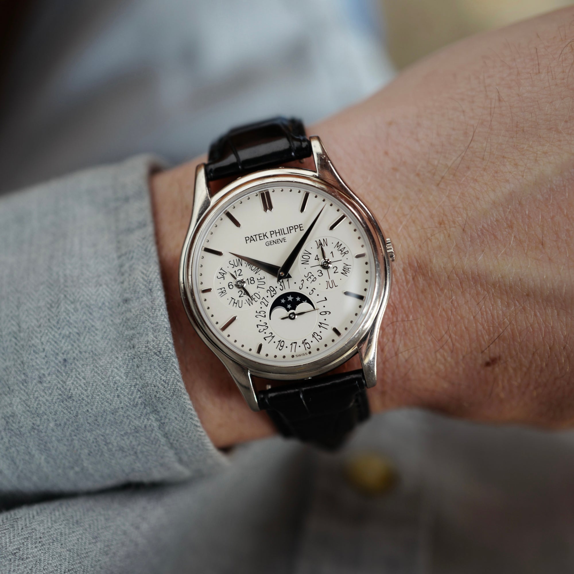 Patek Philippe - Patek Philippe White Gold Perpetual Calendar Watch Ref. 5140 (NEW ARRIVAL) - The Keystone Watches