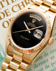 Rolex - Rolex Yellow Gold Day-Date Onyx Dial Watch Ref. 18238 - The Keystone Watches