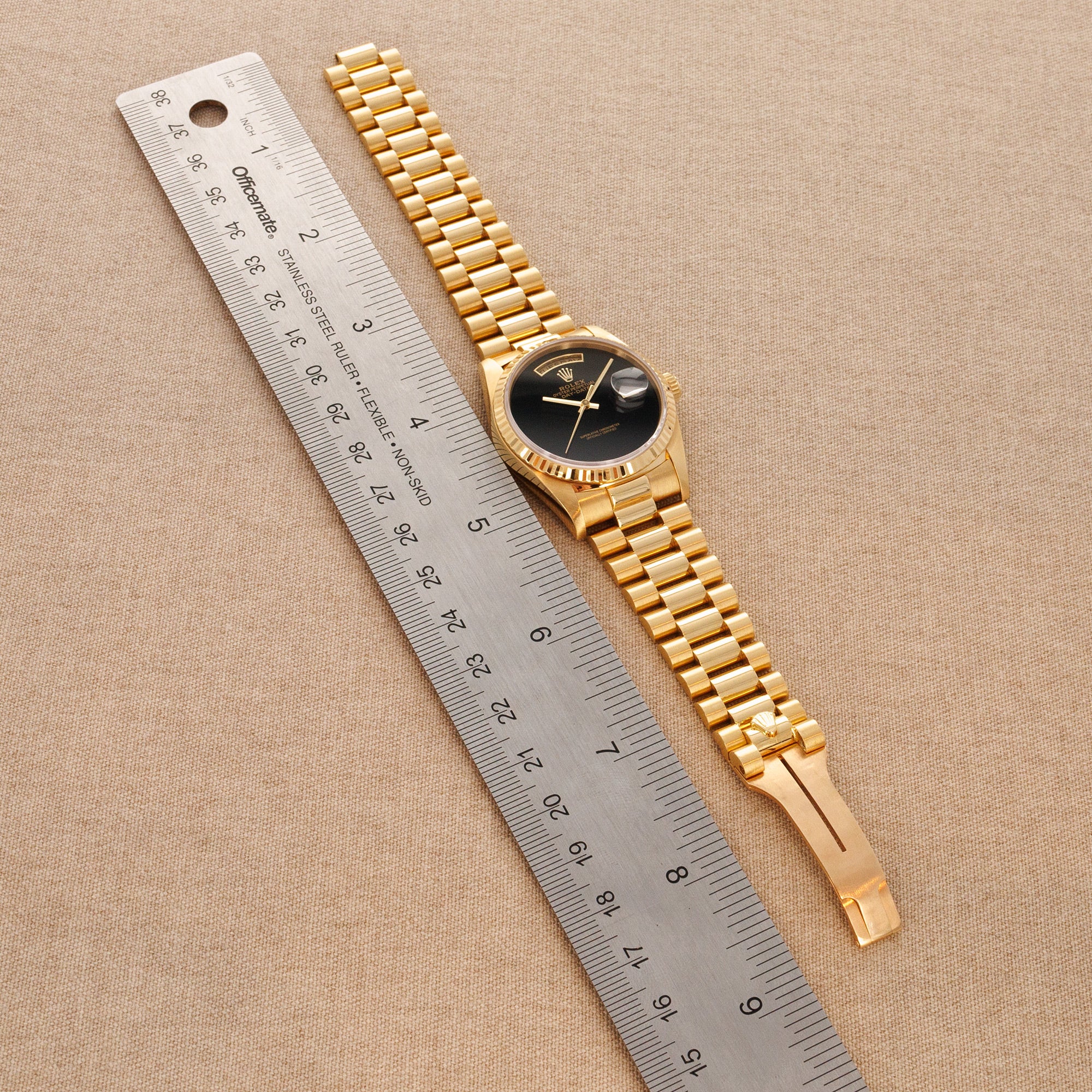 Rolex - Rolex Yellow Gold Day-Date Onyx Dial Watch Ref. 18238 - The Keystone Watches