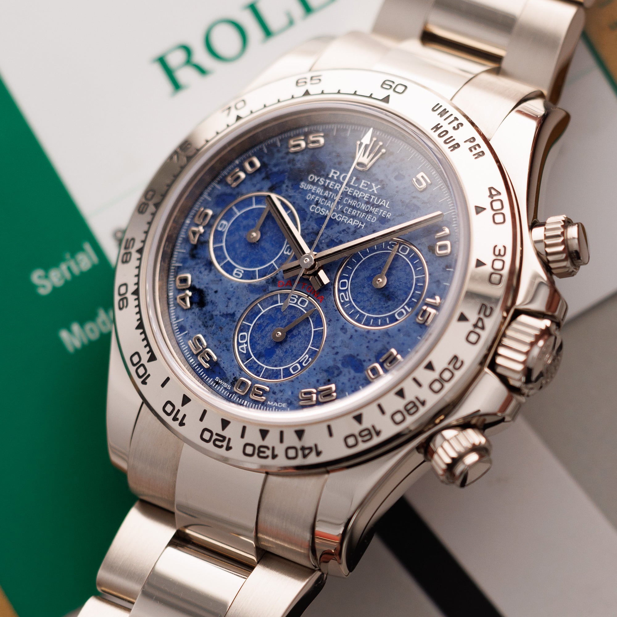 Rolex White Gold Daytona Sodalite Watch 116509 - Main Image