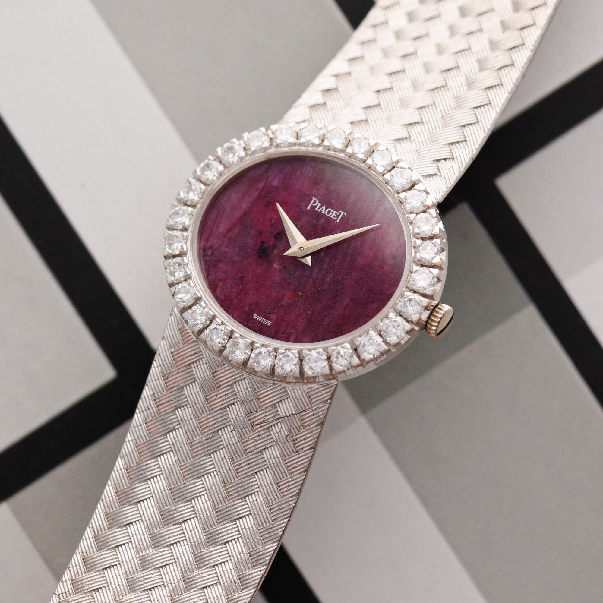 Piaget - Piaget White Gold Rubelite Diamond Watch Ref. 9804 - The Keystone Watches