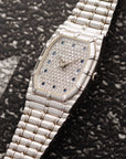 Audemars Piguet - Audemars Piguet White Gold Bamboo with Sapphire Markers - The Keystone Watches