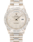 Rolex - Rolex Platinum Day-Date Baguette Diamond Watch Ref. 18366 with Bucherer Warranty - The Keystone Watches