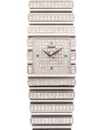 Piaget - Piaget White Gold Polo with Original Diamonds and Emeralds - The Keystone Watches