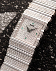 Piaget - Piaget White Gold Polo with Original Diamonds and Emeralds - The Keystone Watches