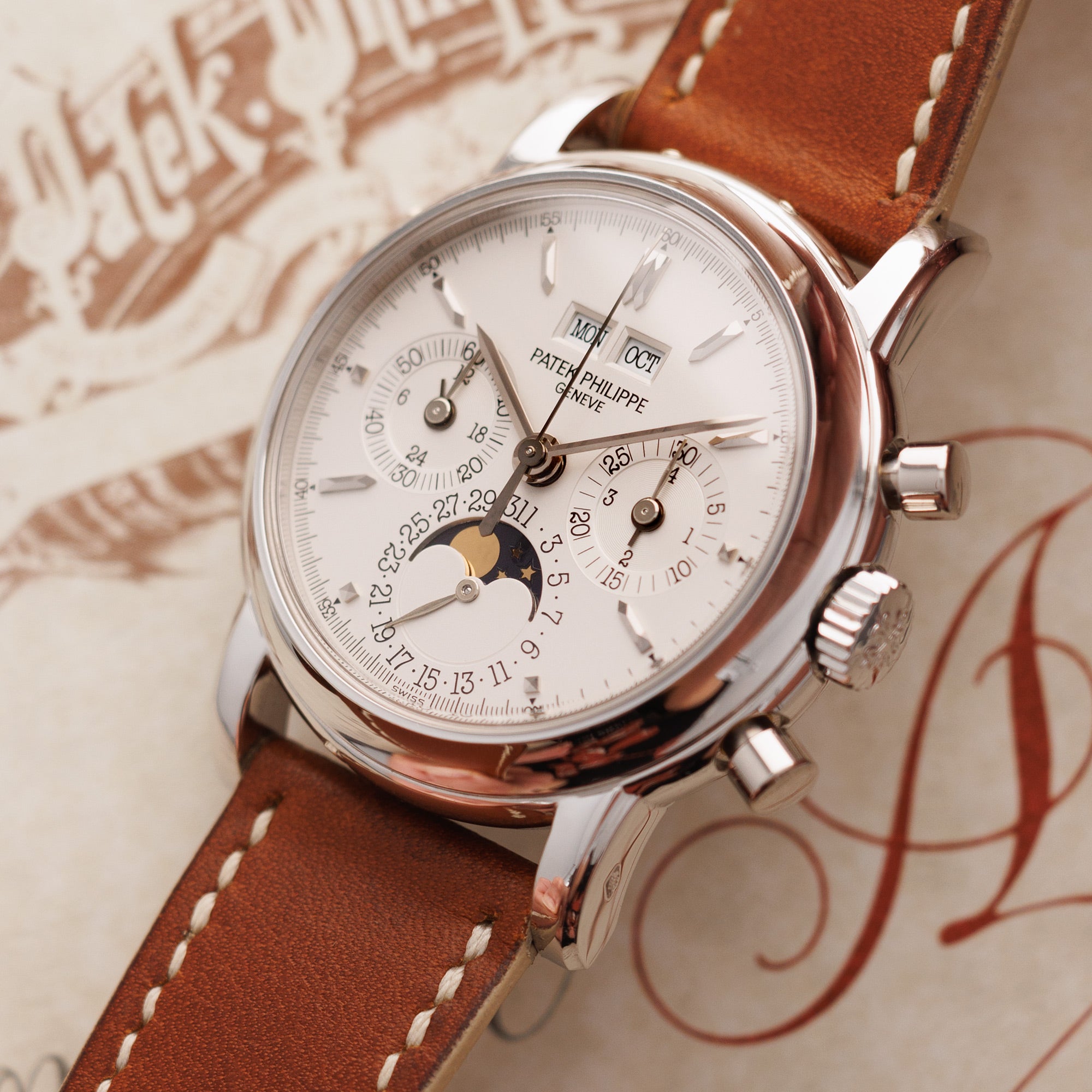 Patek Philippe - Patek Philippe Platinum Perpetual Calendar Chronograph Watch Ref. 3970 - The Keystone Watches