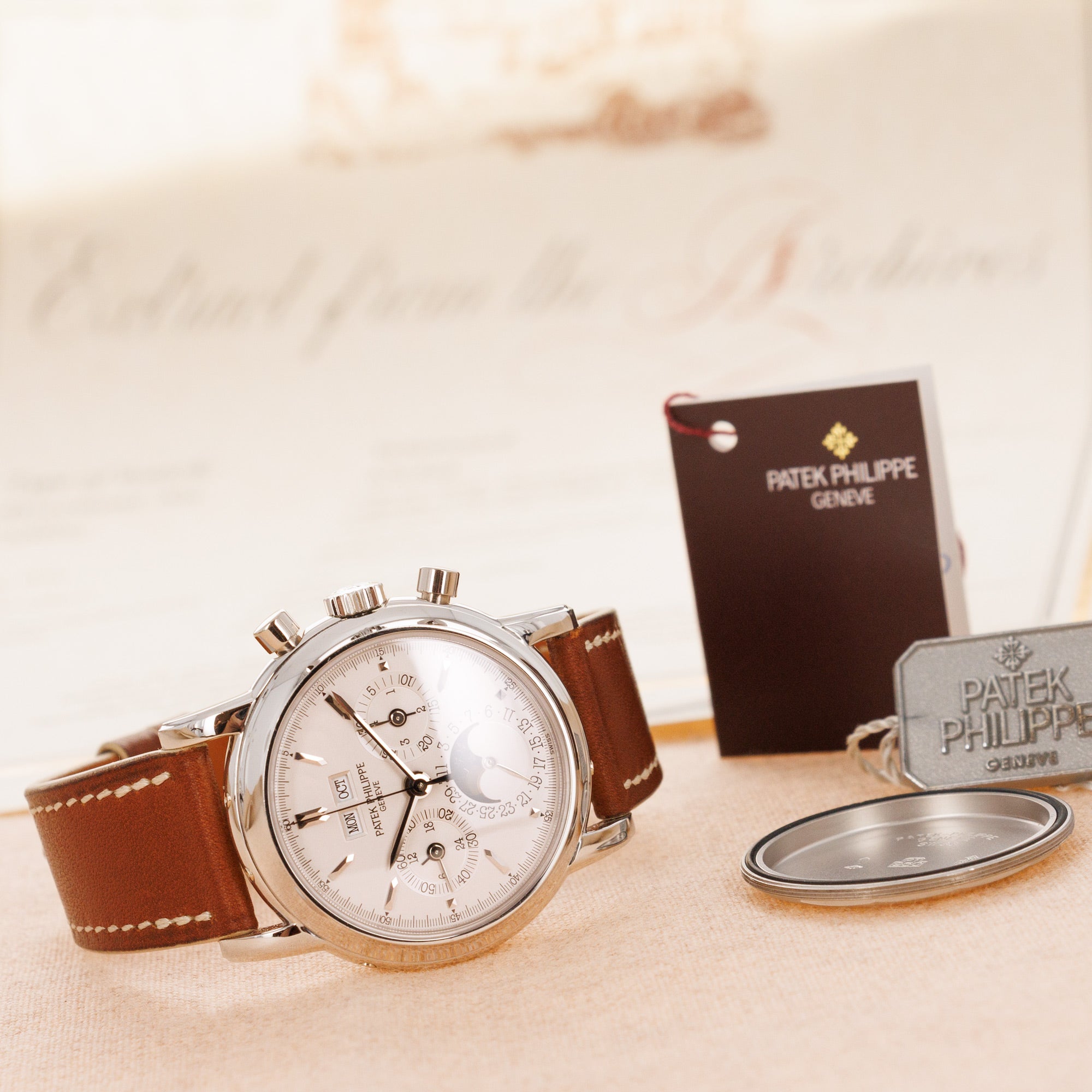 Patek Philippe - Patek Philippe Platinum Perpetual Calendar Chronograph Watch Ref. 3970 - The Keystone Watches