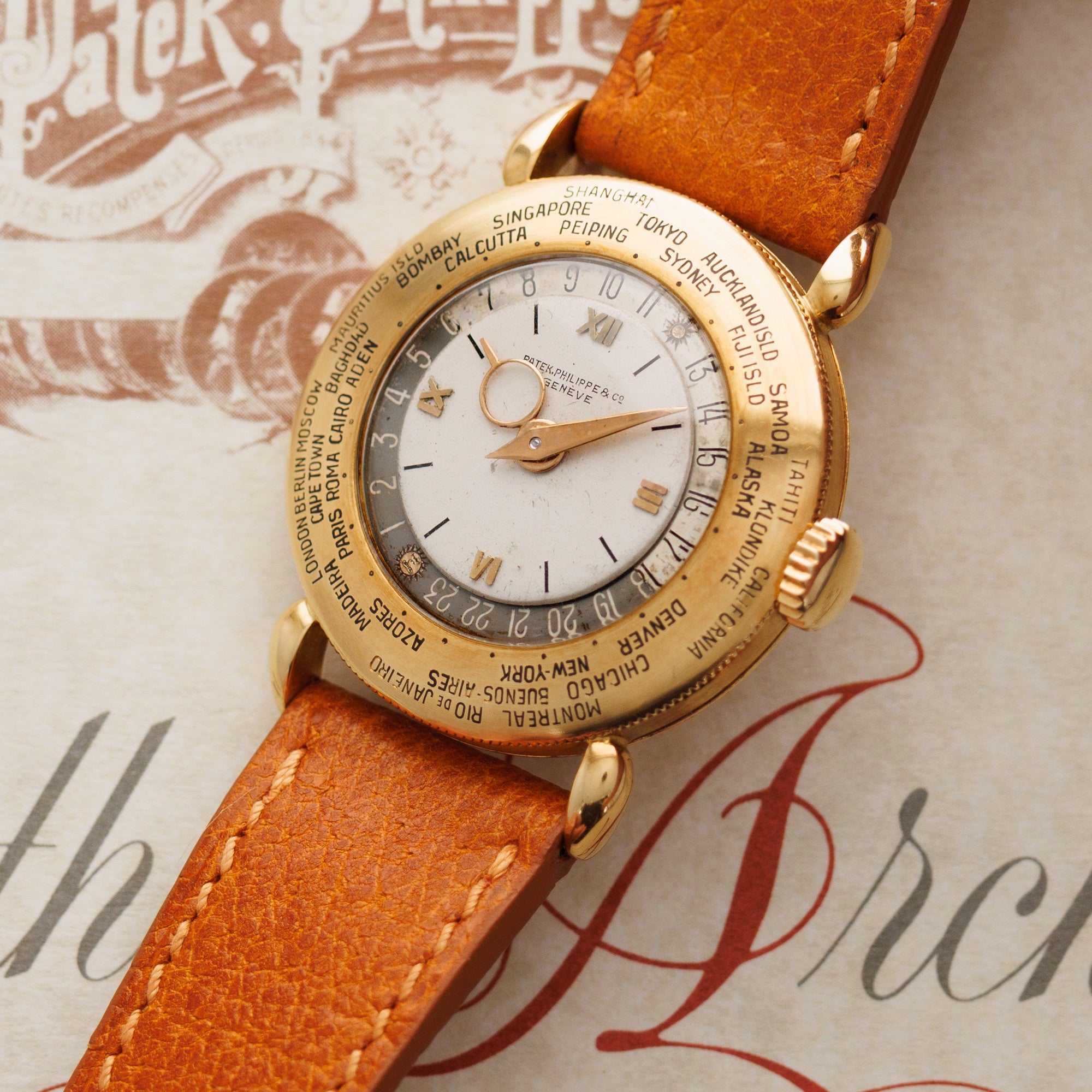 Patek Philippe World Time 1415 18k YG