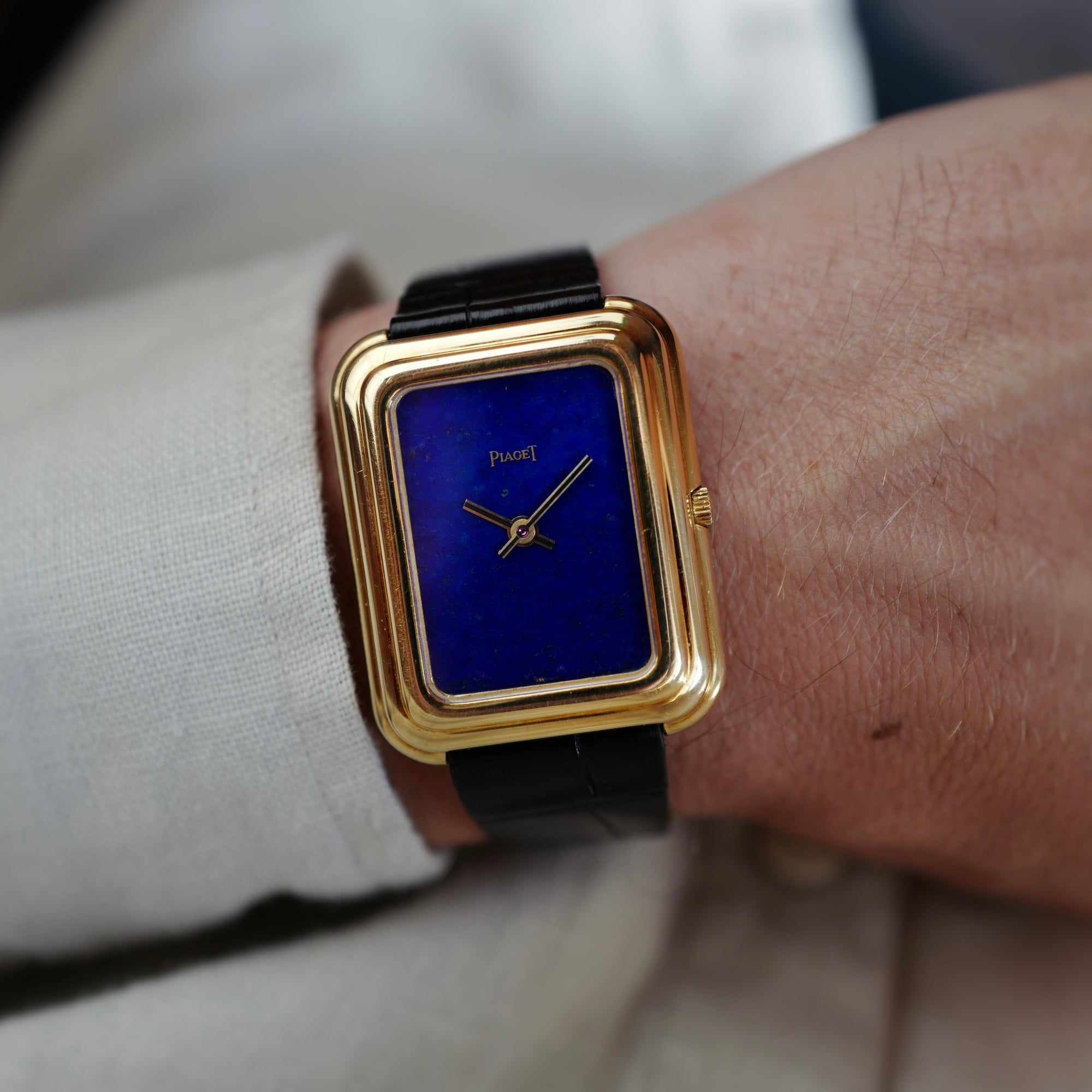 Piaget - Piaget Yellow Gold Lapis Beta 21 Watch Ref. 14101 - The Keystone Watches