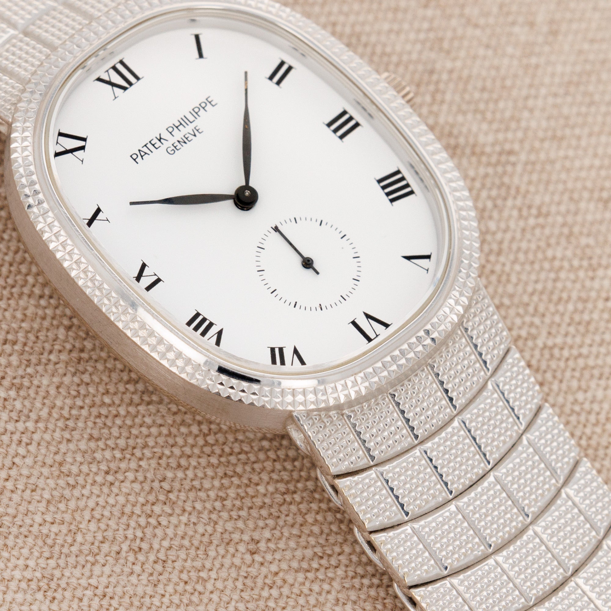 Patek Philippe - Patek Philippe White Gold Hobnail Ellipse Ref. 3987 - The Keystone Watches