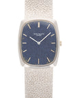 Patek Philippe - Patek Philippe White Gold Mechanical Watch Ref. 3567 with Textured Blue Dial - The Keystone Watches