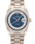 Rolex - Rolex Day-Date White Gold Ref. 18239 with Blue Diamond Dial and Original Papers - The Keystone Watches