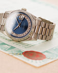 Rolex - Rolex Day-Date White Gold Ref. 18239 with Blue Diamond Dial and Original Papers - The Keystone Watches
