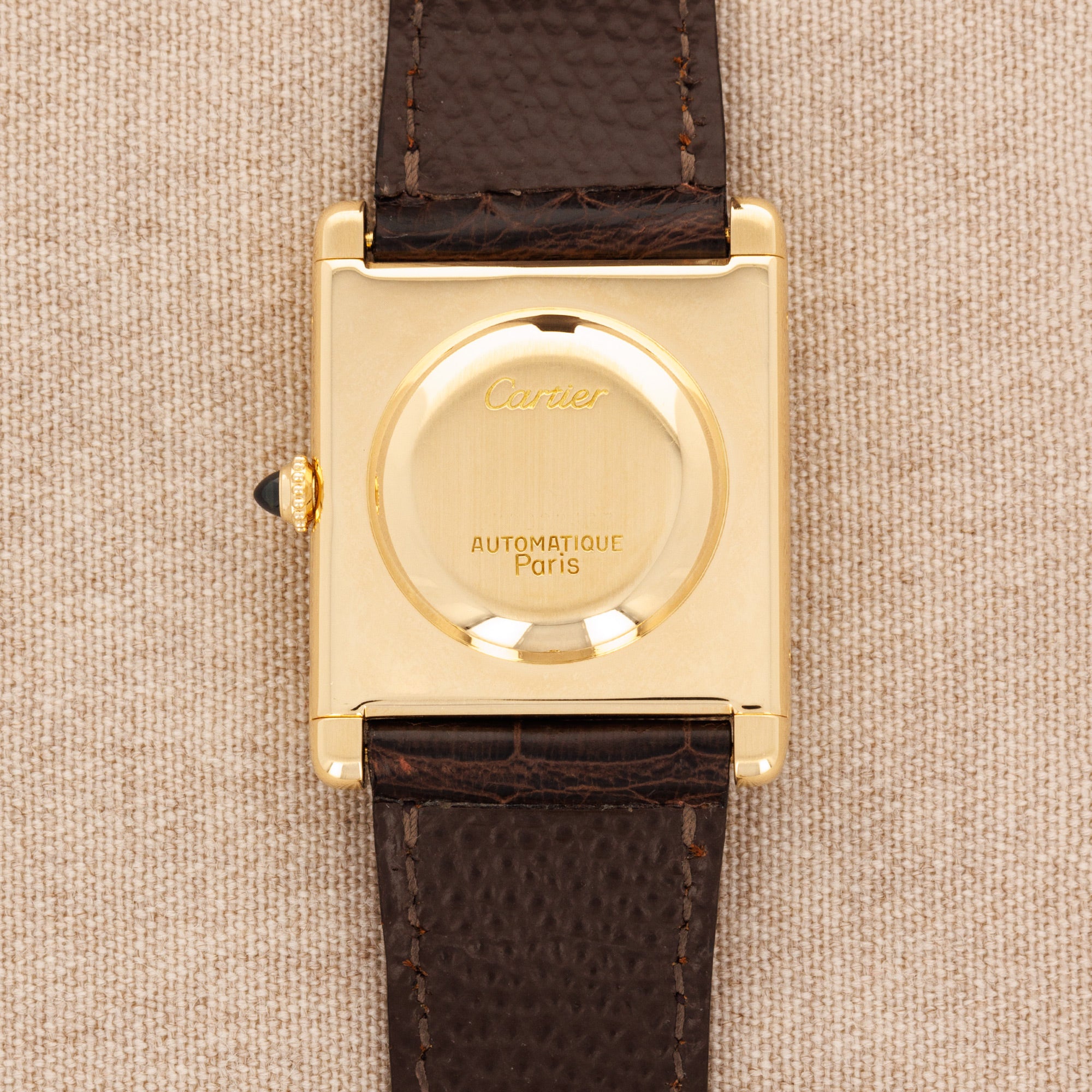 Cartier Tank Louis Automatique Jumbo 17002 - Cartier yellow gold Mes – Mr  Watchley