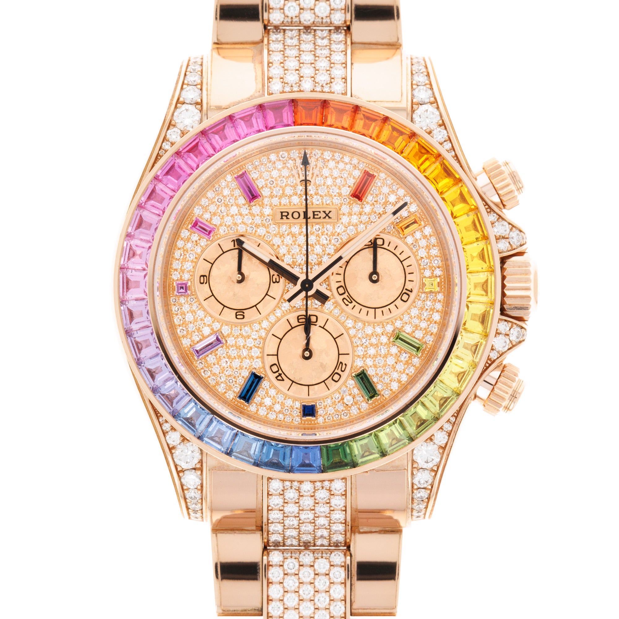 Rolex - Rolex Rose Gold Cosmograph Daytona Rainbow Watch Ref. 116595 - The Keystone Watches