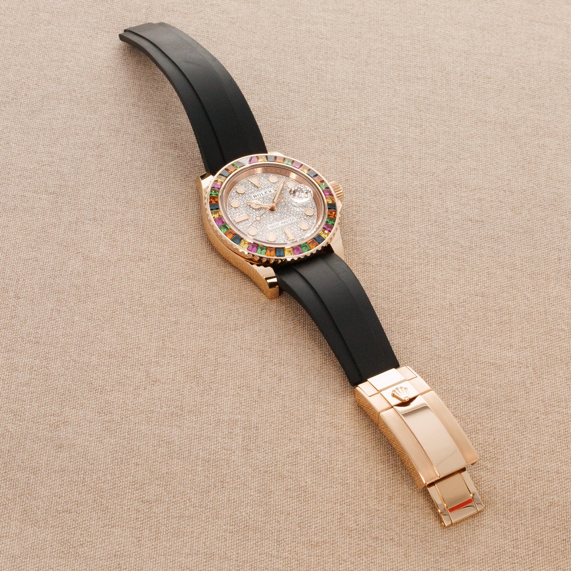 Rolex - Rolex Rose Gold Yachtmaster Ref. 116695SATS - The Keystone Watches