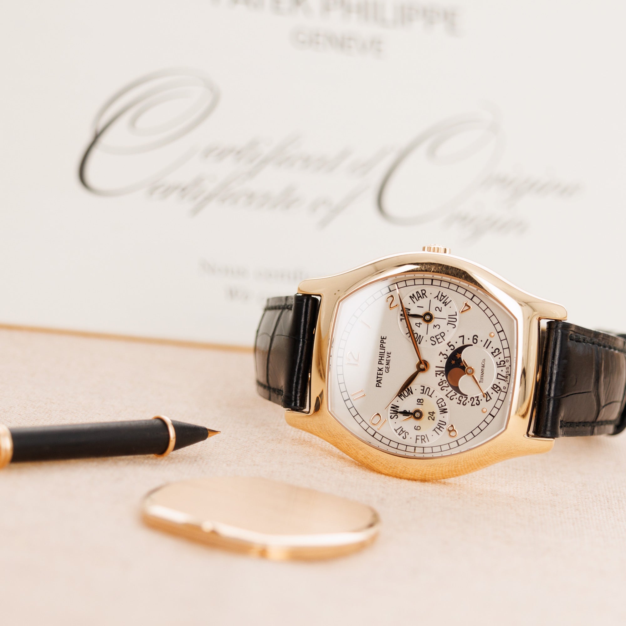 Patek Philippe - Patek Philippe Rose Gold Perpetual Calendar Ref. 5040 retailed by Tiffany & Co. - The Keystone Watches