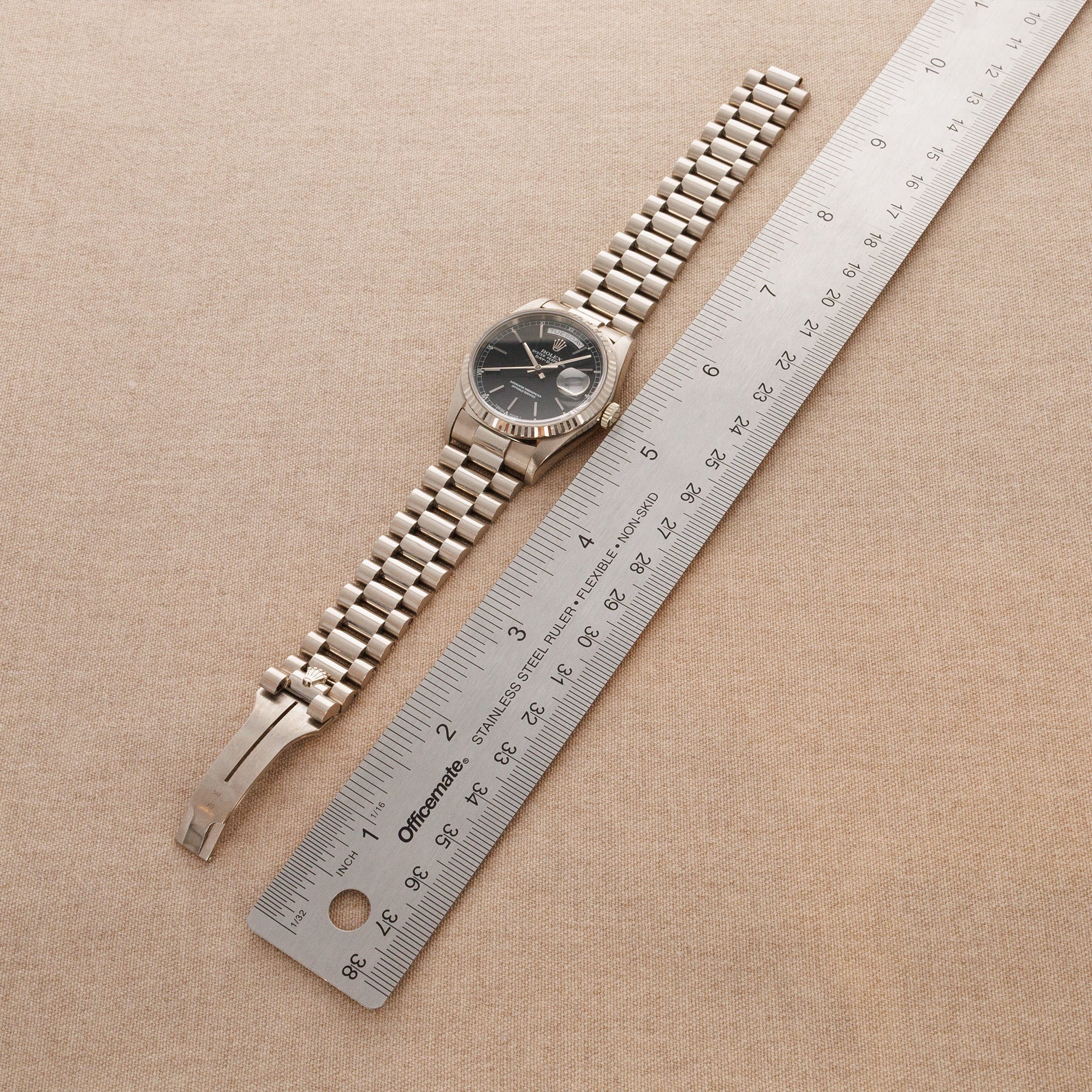 Rolex - Rolex White Gold Day Date ref. 18239 with Black Tritium Dial - The Keystone Watches
