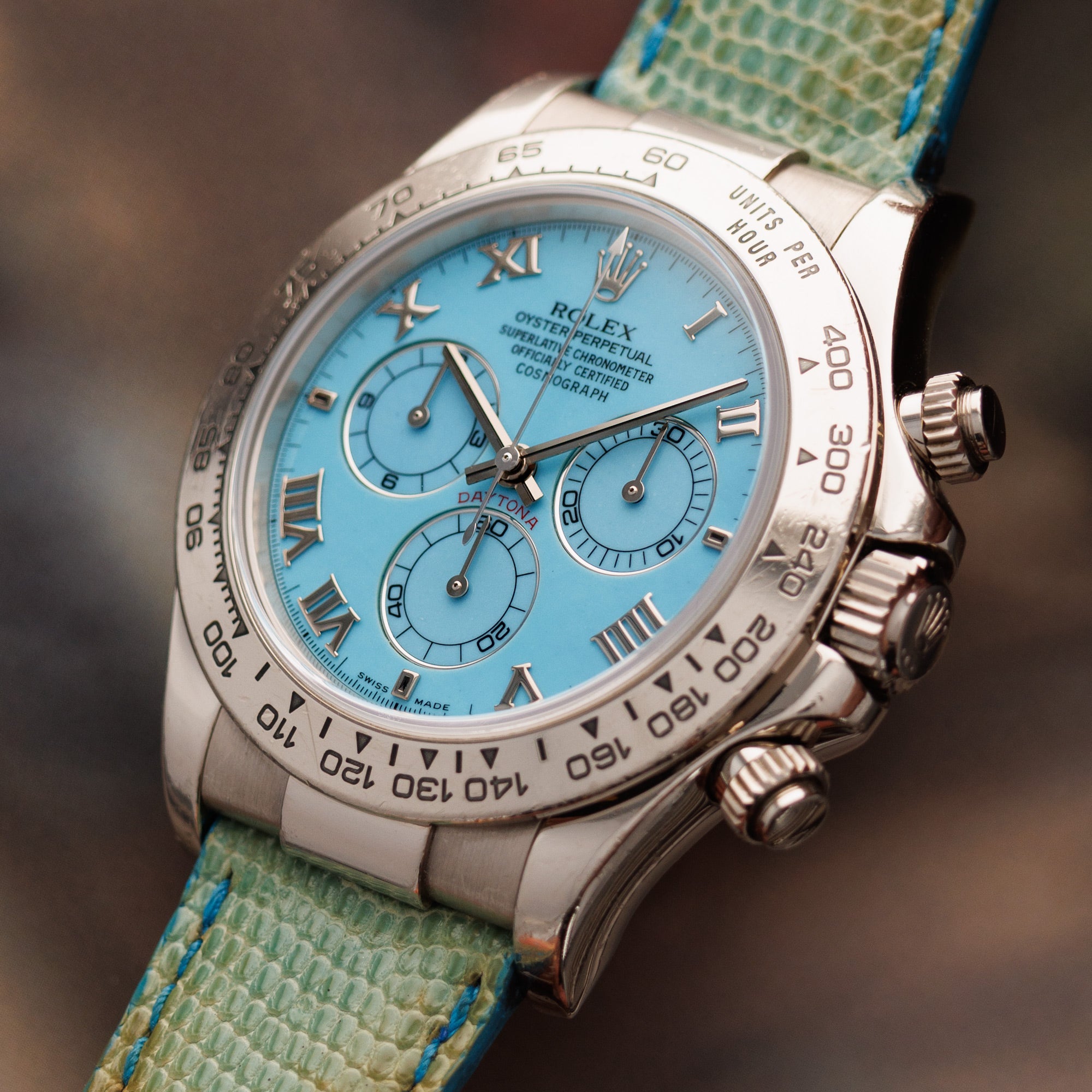 Rolex - Rolex White Gold Daytona Blue Beach Ref. 116519 - The Keystone Watches