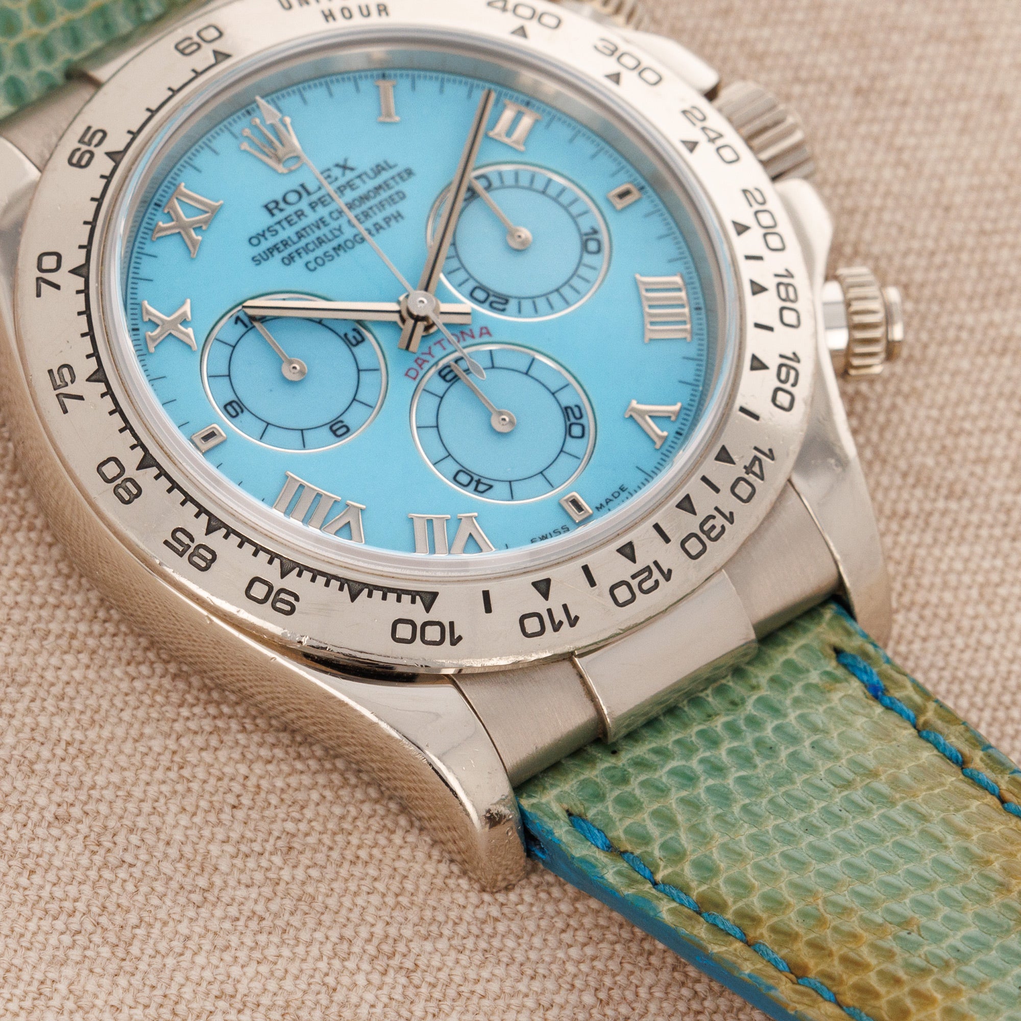 Rolex - Rolex White Gold Daytona Blue Beach Ref. 116519 - The Keystone Watches