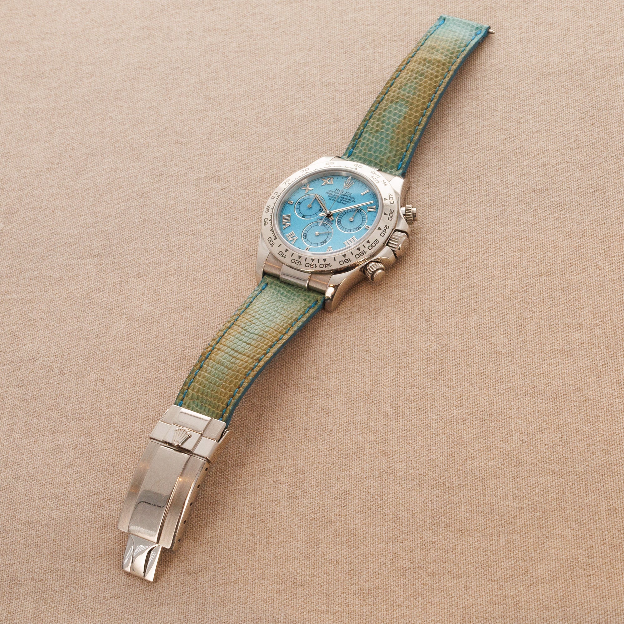 Rolex - Rolex White Gold Daytona Blue Beach Ref. 116519 - The Keystone Watches