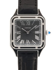 Cartier - Cartier Steel Santos Dumont Ref. WSSA0046 with Black Lacquer Dial - The Keystone Watches