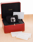 Cartier - Cartier Steel Santos Dumont Ref. WSSA0046 with Black Lacquer Dial - The Keystone Watches