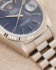 Rolex - Rolex White Gold Day Date Ref. 18039 with Blue Tritium Dial - The Keystone Watches