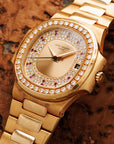 Patek Philippe - Patek Philippe Yellow Gold Nautilus Ref. 3800 with Factory Diamond and Ruby Dial - The Keystone Watches