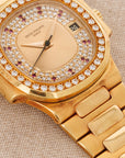 Patek Philippe - Patek Philippe Yellow Gold Nautilus Ref. 3800 with Factory Diamond and Ruby Dial - The Keystone Watches