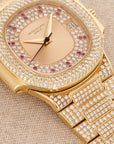 Patek Philippe - Patek Philippe Yellow Gold Nautilus Ref. 3800 with Factory Diamond and Ruby Dial - The Keystone Watches