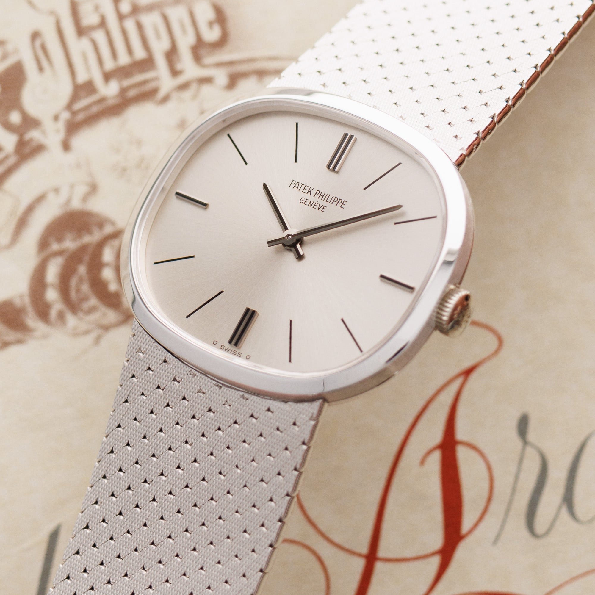 Patek Philippe White Gold Golden Ellipse Watch 3545