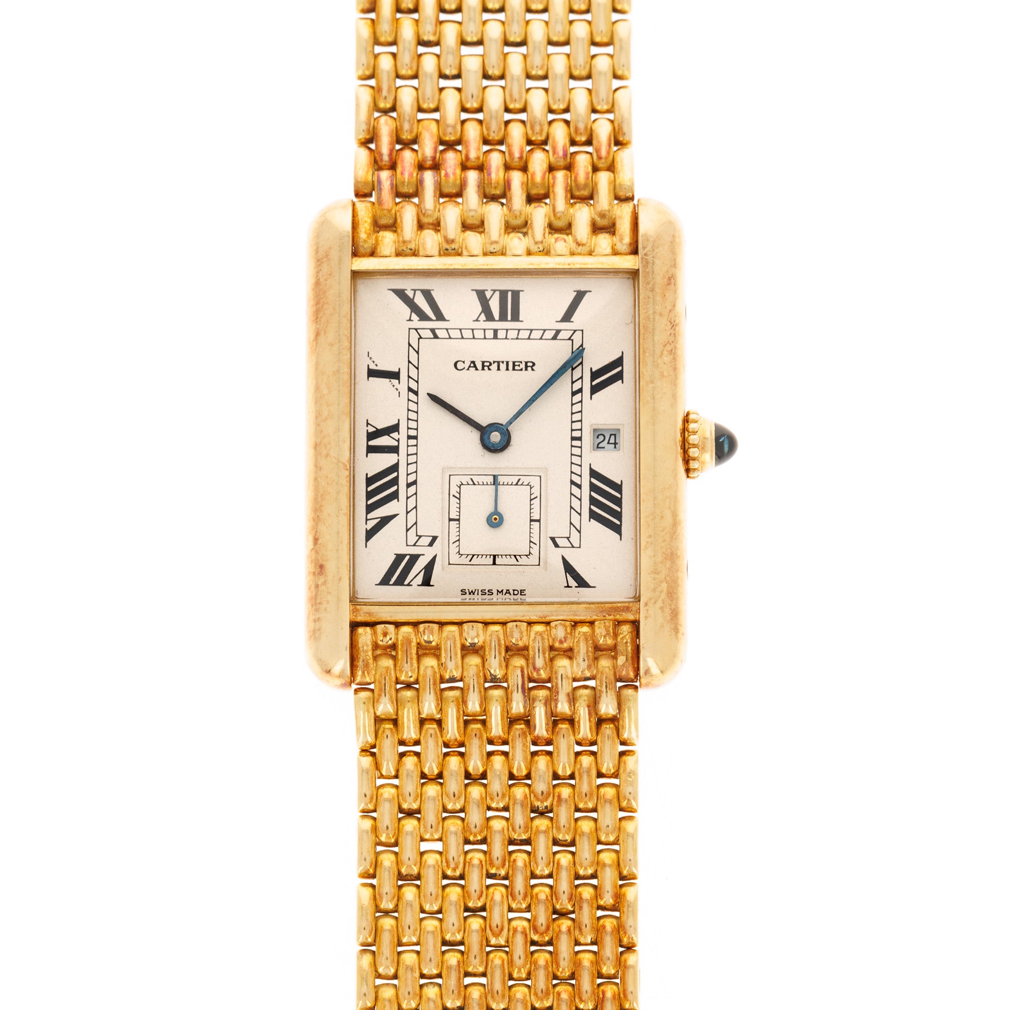 Solid gold Tank Louis Cartier - Rocks and Clocks