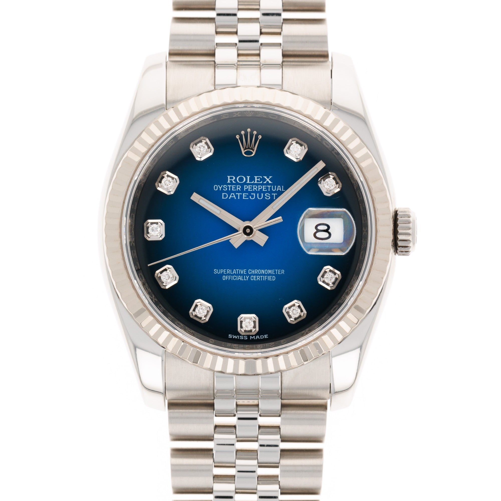 Rolex - Rolex Steel Datejust Ref. 116234 with Blue Vignette Dial - The Keystone Watches