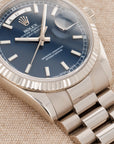 Rolex - Rolex White Gold Day Date Ref. 118239 with Blue Dial and Chinese Date - The Keystone Watches
