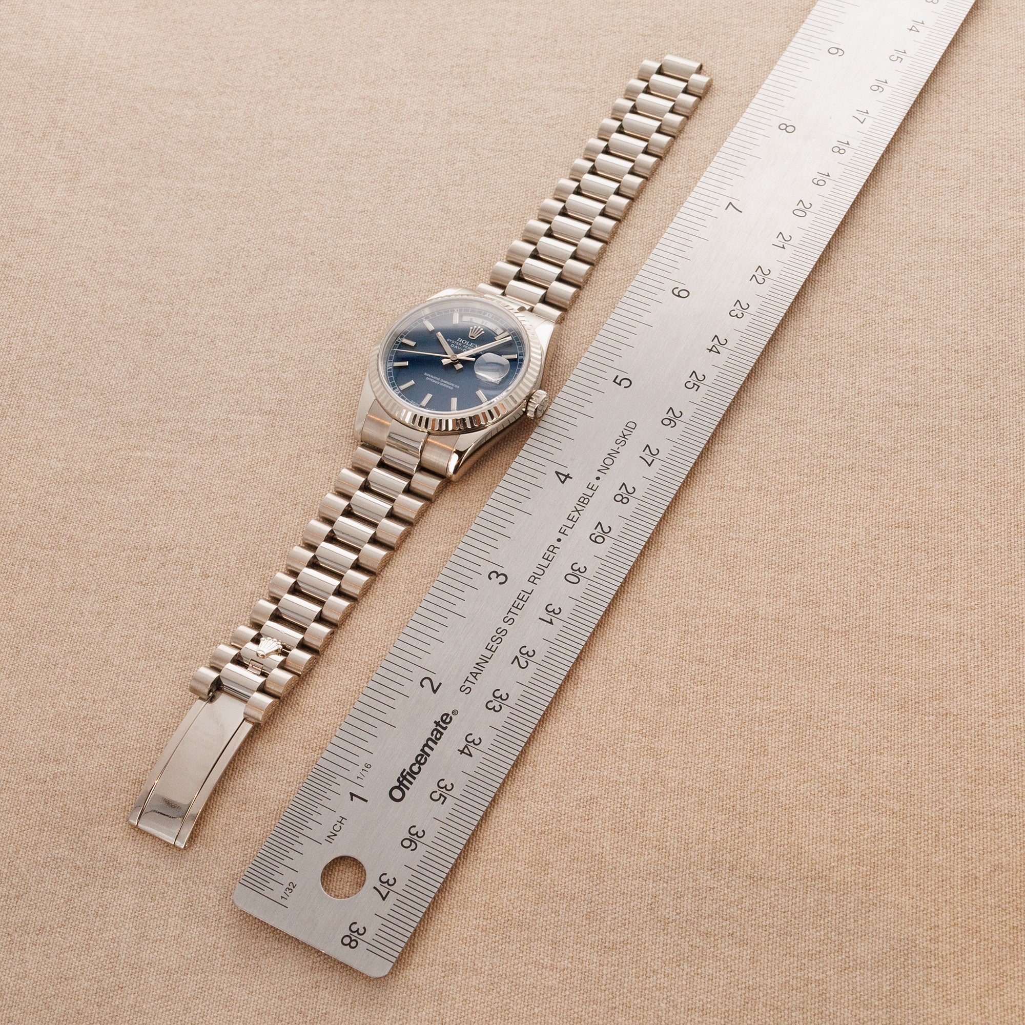 Rolex - Rolex White Gold Day Date Ref. 118239 with Blue Dial and Chinese Date - The Keystone Watches