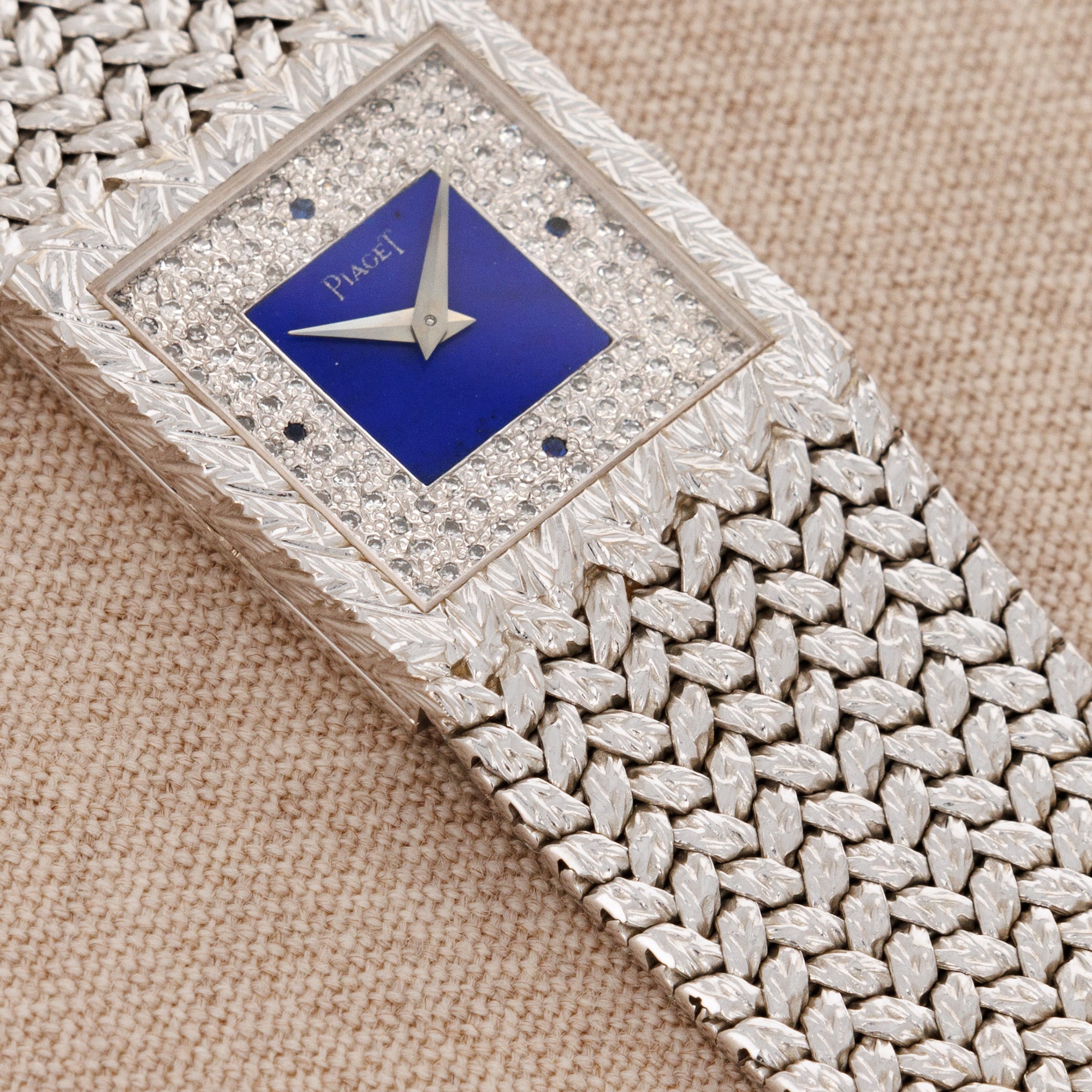 Piaget - Piaget White Gold Lapis and Diamond Watch Ref. 9352D2 - The Keystone Watches